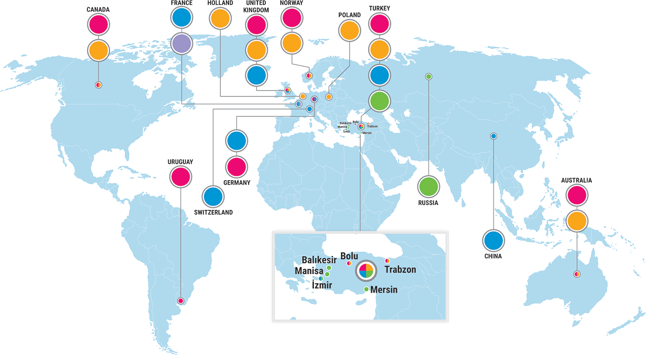 Çağatay Pet Food Ingredients World Map Çağatay Pet Food Ingredients World Map